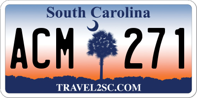 SC license plate ACM271