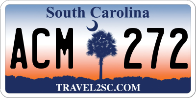 SC license plate ACM272