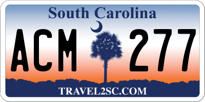 SC license plate ACM277