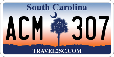 SC license plate ACM307