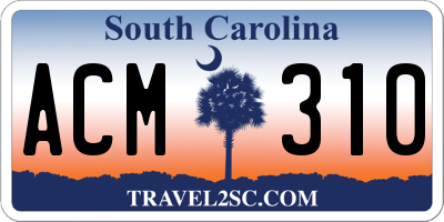 SC license plate ACM310