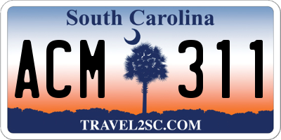 SC license plate ACM311