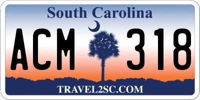 SC license plate ACM318