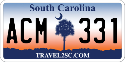SC license plate ACM331