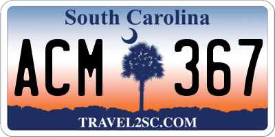 SC license plate ACM367