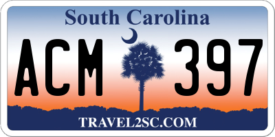 SC license plate ACM397