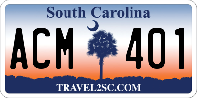 SC license plate ACM401