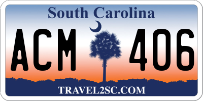 SC license plate ACM406