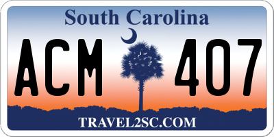 SC license plate ACM407