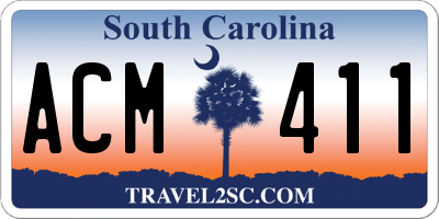 SC license plate ACM411