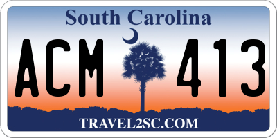 SC license plate ACM413