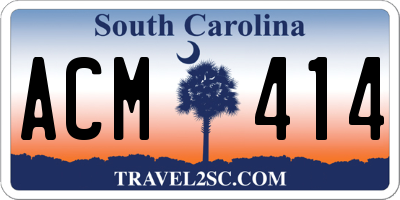 SC license plate ACM414