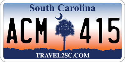 SC license plate ACM415