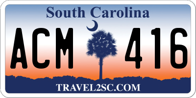 SC license plate ACM416