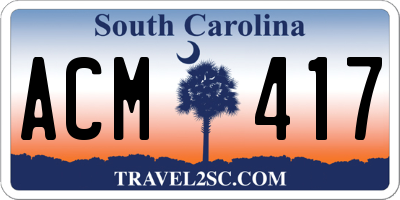 SC license plate ACM417