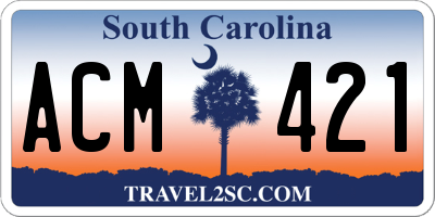 SC license plate ACM421