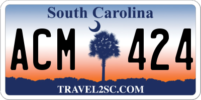 SC license plate ACM424