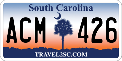 SC license plate ACM426