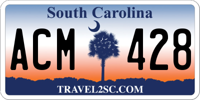 SC license plate ACM428
