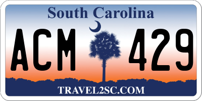 SC license plate ACM429