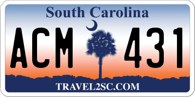 SC license plate ACM431
