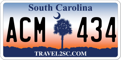 SC license plate ACM434