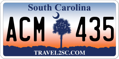 SC license plate ACM435