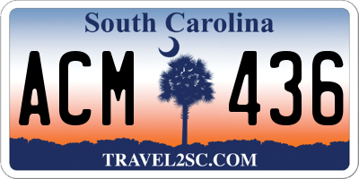 SC license plate ACM436