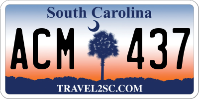 SC license plate ACM437