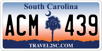 SC license plate ACM439