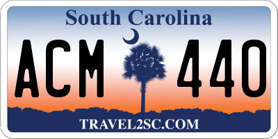SC license plate ACM440