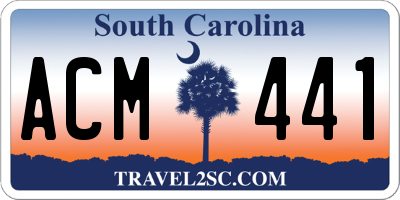 SC license plate ACM441