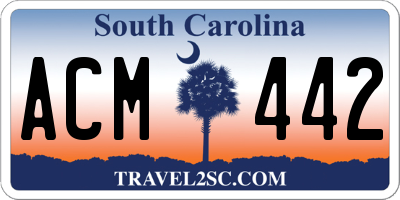 SC license plate ACM442