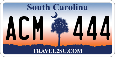 SC license plate ACM444