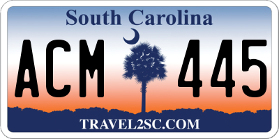 SC license plate ACM445