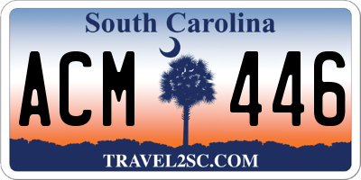 SC license plate ACM446