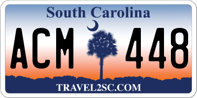 SC license plate ACM448