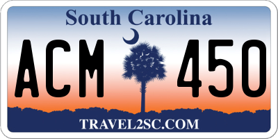 SC license plate ACM450
