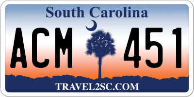 SC license plate ACM451