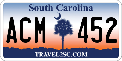 SC license plate ACM452