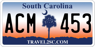 SC license plate ACM453