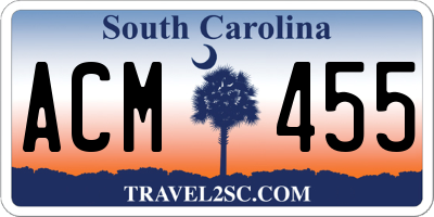 SC license plate ACM455