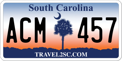 SC license plate ACM457