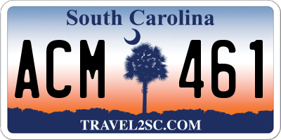 SC license plate ACM461