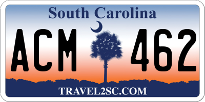 SC license plate ACM462