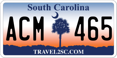 SC license plate ACM465