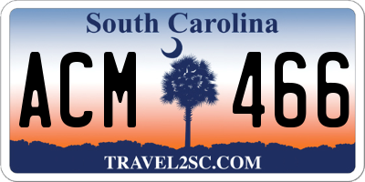 SC license plate ACM466