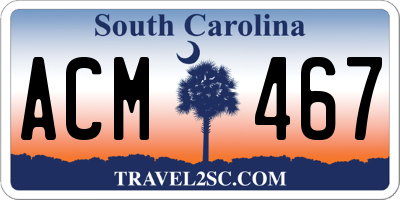 SC license plate ACM467