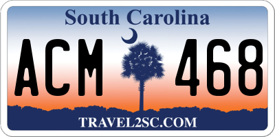 SC license plate ACM468