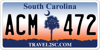 SC license plate ACM472